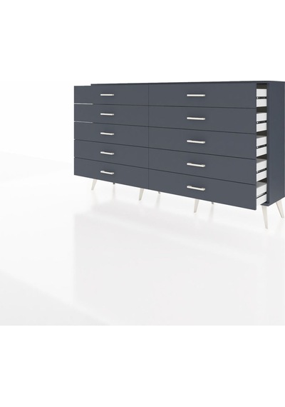 Arges Konsol 10 Çekmeceli 176x30x99 Antrasit-antrasit Antrasit-antrasit Arges Konsol 10 Çekmeceli 176x30x99 Antrasit-antrasit Antrasit-antrasit