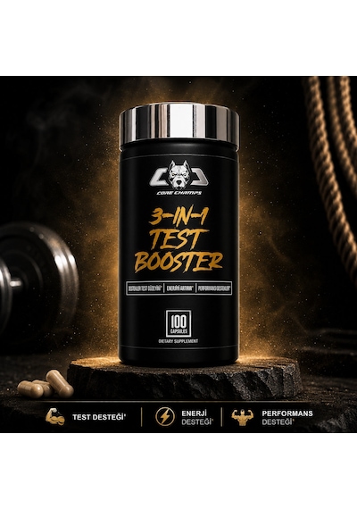 Core Champs 3-ın-1 Test Booster Citrulline Fenugreek Boron Longjack Tongkat Ali100 Caps - By Kai Gre Aromasız