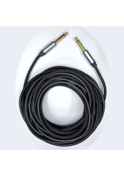6.3 Mm Mono Gitar Anfi Ara Bağlantı Kablosu Ts Mono Jaklı Kablo 10m