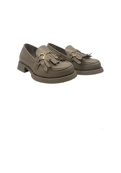 Albini A-10427 Kadın Deri Loafer Ayakkabı - Vizon
