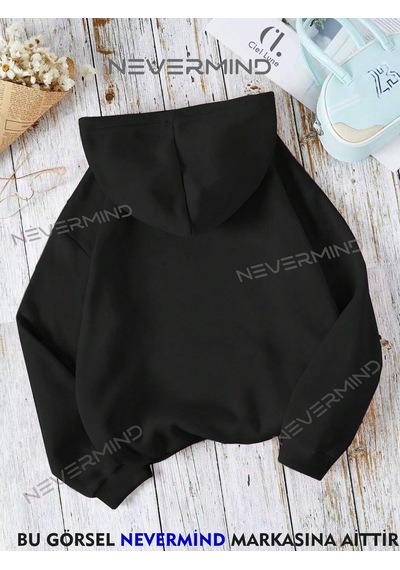 Nevermind Unisex 10 Kasım Unutmadık Baskılı Oversize Baskılı Kapşonlu Sweat Siyah