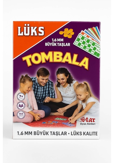 Lüks Tombala Seti 1.6 Mm Kalın Büyük Taşlı Aile Boyu Eğlencelik Tam Set Oyun 7+ Yaş Kaliteli Kartlar