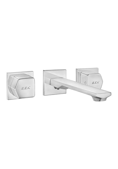 E.c.a. Royal Ankastre Lavabo Bataryası Duvardan 3 Delikli - Düz Çıkış Uçlu - Krom - 102106666