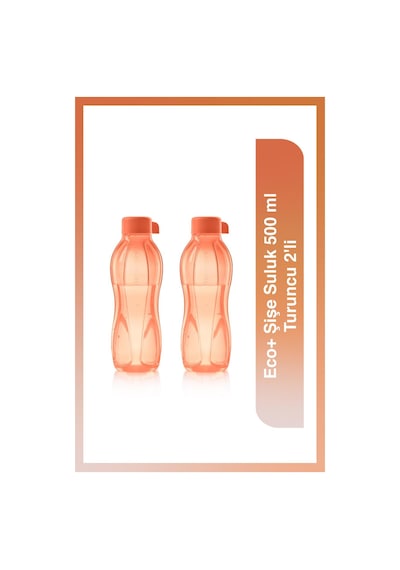 Tupperware Eco+ Şişe Suluk 500 ML Turuncu 2'li