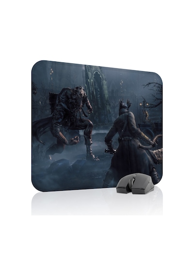 Bloodborne Kaymaz Dikişli Kauçuk Oyuncu Mousepad V2 - 48x40 Xl Gaming Mouse Pad Fare Altlığı