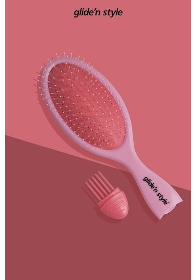Glide'n Style Groom Islak ve Kuru Saç Açma Tarama Fırçası Pembe