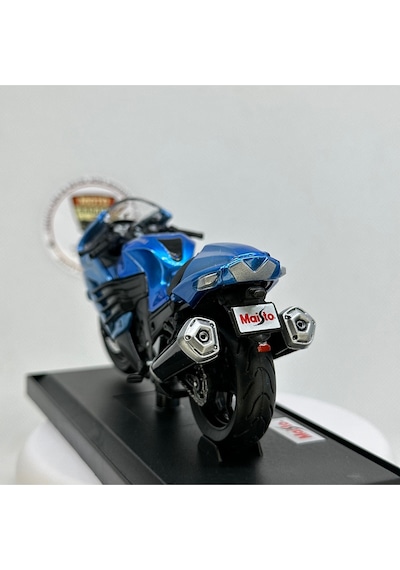 Kawasaki Ninja Zx-14r 1:18 Diecast Metal Model Motosiklet Maisto Mavi