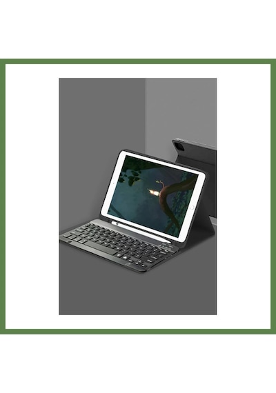 Bezos Apple iPad Uyumlu Pro 11 2022 Kılıf Kc01 Smart Klavyeli Tablet Kılıfı - Siyah Hb006
