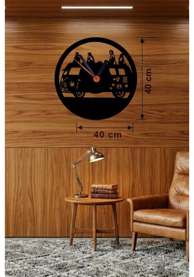 Fitness Motivasyon Tasarım Ahşap Duvar Saati - 40x40 Cm Sporcu Hediyesi Belirtilmemiş