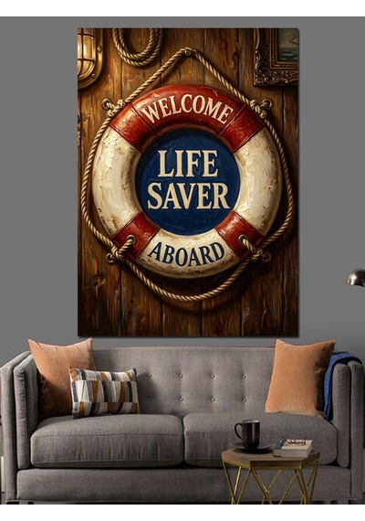 Life Saver Can Simidi Dekoratif Kanvas - Mdf Ahşap Tablo