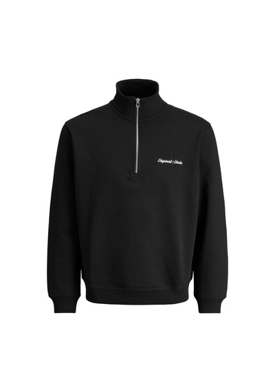 Jack & Jones Erkek Yarim Fermuarli Dik Yaka Sweatshirt - Norrebro Black