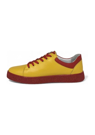 Catelli %100 Deri Ortopedik Erkek Rahat Günlük Sneaker Mevsimlik Taraftar Ayakkabı 40-44 Sarı Kırmızı Catelli %100 Deri Ortopedik Erkek Rahat Günlük Sneaker Mevsimlik Taraftar Ayakkabı 40-44 Sarı Kırmızı