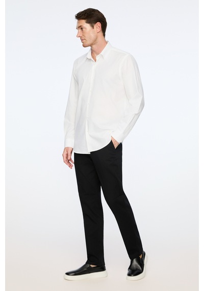 Morven Erkek Beyaz Basic Regular Fit Sert Yaka Gömlek 26mc004059600 Beyaz