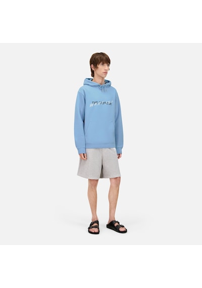 The Kooples Erkek Baskılı Kapüşonlu Mavi Sweatshirt