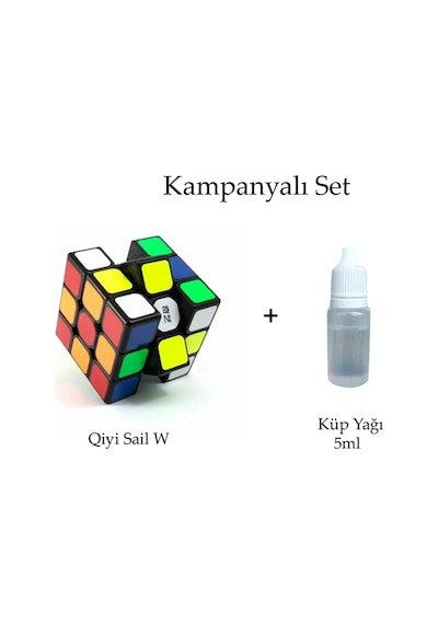 Mrstoys Qiyi Sail W 3x3+küp Yağı Hediye Zeka Küpü Sabır Küpü Akıl Küpü