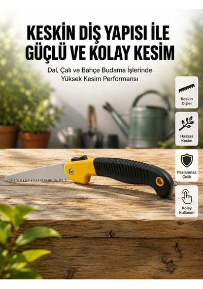 Ergonomik Saplı Katlanabilir Budama Testeresi Najmaddin