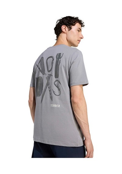 Adidas M Terrex Camp Gear G T Erkek Outdoor Tişörtü Kb9636 Gri Gri