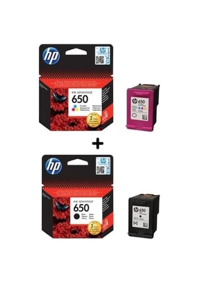 Hp 650 Siyah Ve Renkli Kartuş Seti Cz101ae, Cz102ae Deskjet Ink Advantage Serisi İle Uyumlu