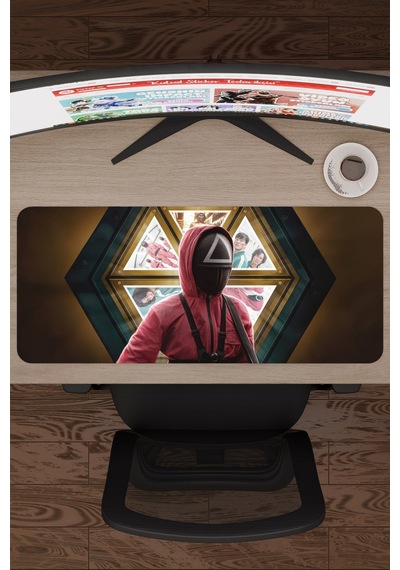 Squid Game V1 70x30 Xl Gaming Kauçuk Kaymaz Taban Mouse Pad Fare Altlığı