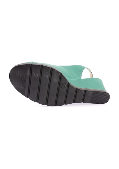 Dgn 32001-2108 Kadin Önü Açik Çapraz Dolgu Topuk Sandalet 32001-2108-R12563 Çimen Yeşili