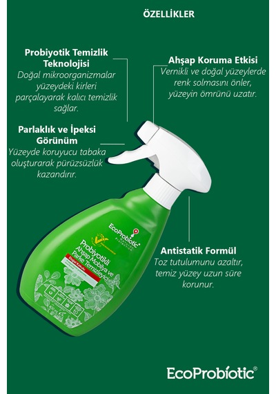 Probiyotikli Ahşap Mobilya Ve Parke Temizleyici Yüzey Temizleyici 400 Ml 400 ML