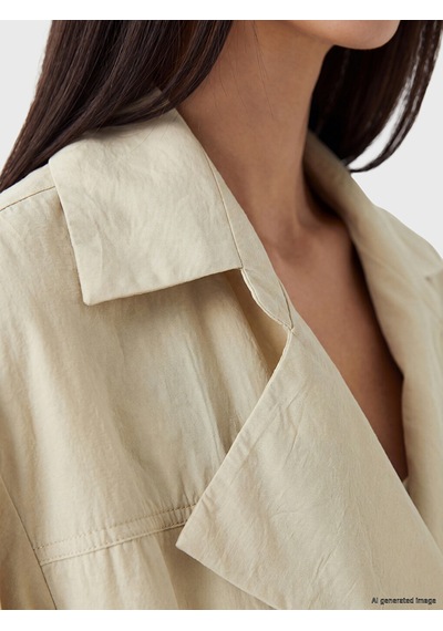 Lcw Everyday Yeşil Oversize Modal Karışımlı Kadın Ceket