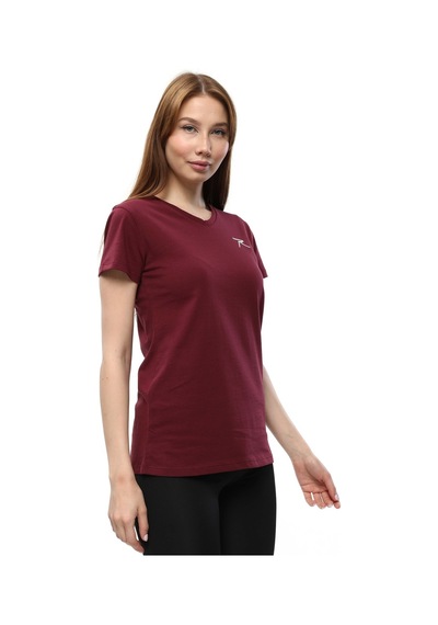 Raru Kadın %100 Pamuk T-Shirt Mulıer Bordo