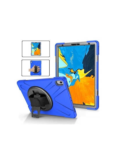 Apple iPad Uyumlu, Pro 11 İnch 2021-2020-2018 3 Katmanlı Standlı Zırh Kılıf- 5775
