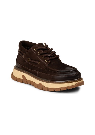 Deery Erkek Kahverengi Nubuk Sneaker - 25550mkhvc01 Kahverengi