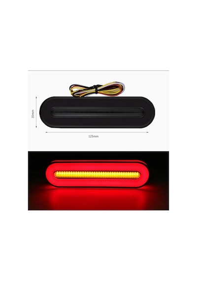 Motosiklet Ultra Güçlü Arka Çoklu 58 Led Sistem Park-fren+sinyal+dörtlü Modlu