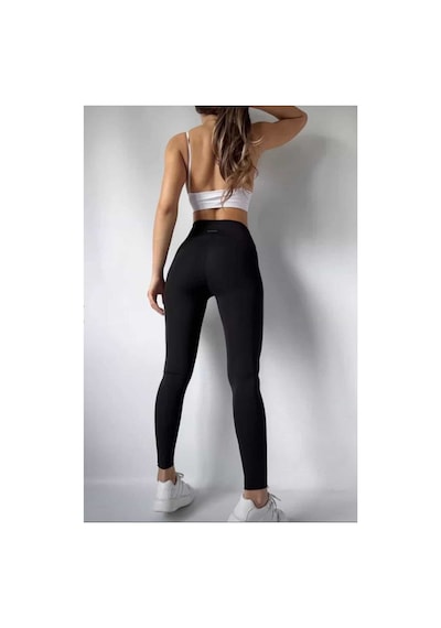 Mercan Kids & Butik Kadın Yüksek Bel Toparlayıcı Tayt Dikişsiz İç Göstermez Spor Taytı Siyah