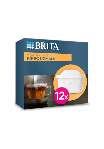 BRITA MAXTRA PRO Kireç Uzmanı Su Arıtma Filtresi, 12'li