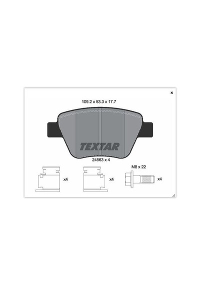 Textar 2456301 Fren Balatası Arka Gdb1841-fdb4316 Volkswagen Caddy-golf 6-jetta-a3 Bm 10- 5k0698451