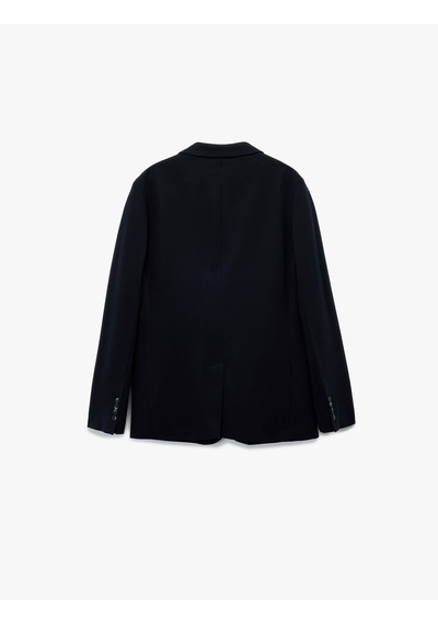 Koton Pike Kumaş Uzun Kollu Kapaklı Cep Detaylı Düğmeli Slim Fit Mono Yaka Blazer Ceket Lacivert 6wam50007hk Lacivert