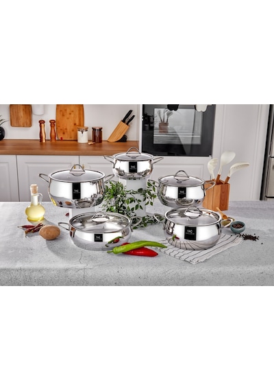 Taç Bengü 10 Parça İdeal Cook Tencere Seti