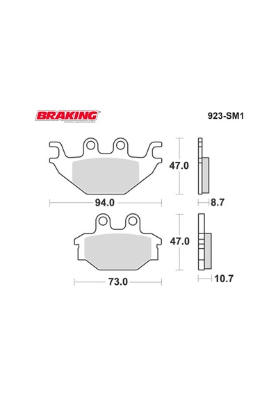 Brakıng 923sm1 Yarı Metalik Arka Fren Balatası