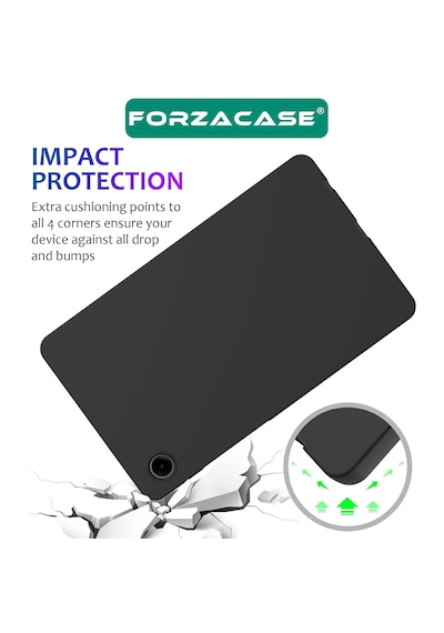 Forzacase Samsung Galaxy Tab A11 8.7 İnch Sm-x130 Tablet İle Uyumlu Silikon Kılıf Siyah - Fc155 Arka Kapak