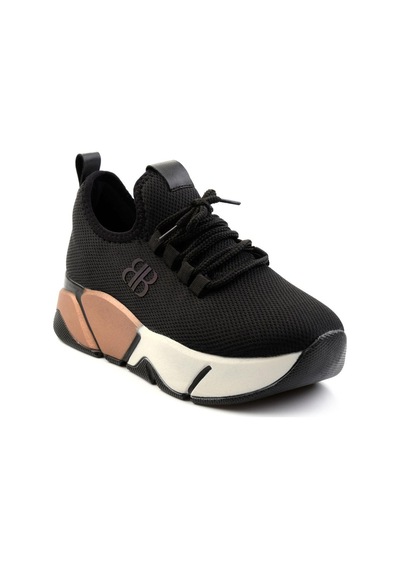 Bambi Siyah Altın Kadın Sneaker K01824212417 Siyah