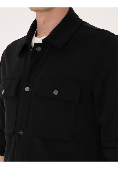 Pierre Cardin Erkek Siyah Gömlek Örme 50302573-vr046 Siyah