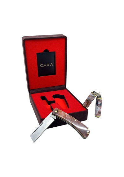 Caka Origin Origin - Bıçak Çakmak Seti - Kızıl Kahverengi