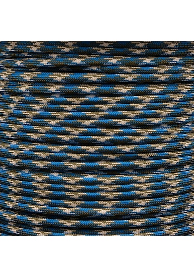 Paracord İp 4 Mm Mavi Bej Desenli No:95 10 Metre Çok Renkli