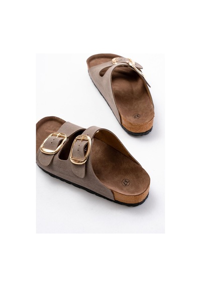 Vizon Günlük Birkenstock Kadın Terlik Karışık