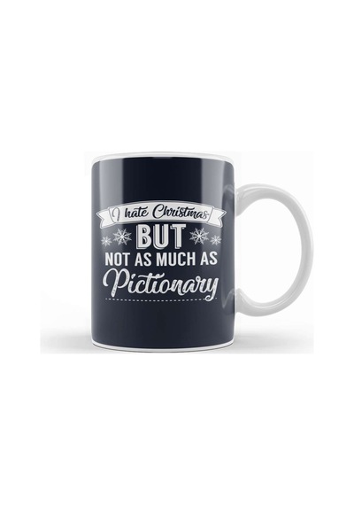 I Hate Christmas But Not As Much As Pictionary Kupa Bardak Porselen Karışık