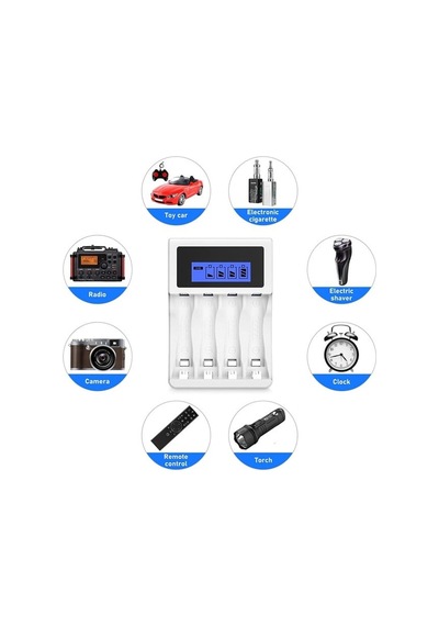 X-level Ch1-201al 4 Yuvalı Lcd Ekranlı Akıllı Aa/aaa Ni-mh Hızlı Pil Şarj Cihazı