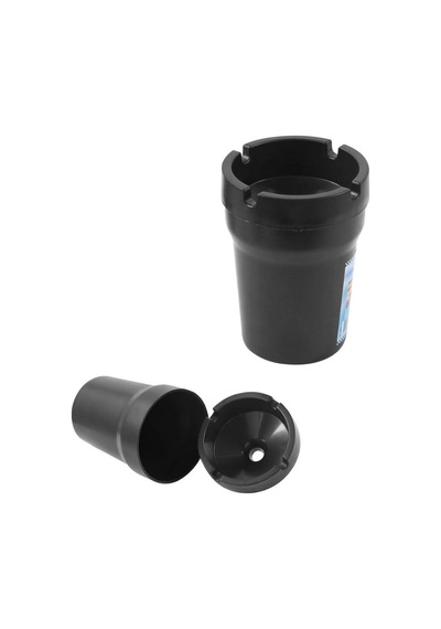 Autokit Kokusuz Küllük Portatif Bardaklık Kova Tip Araç İçi Kül Tablası Üniversal Siyah FA1-271