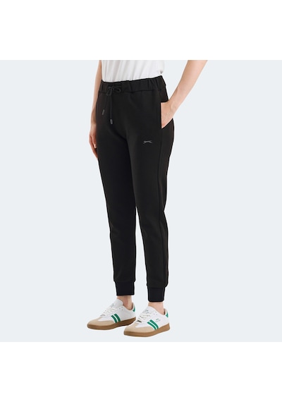 Slazenger VETERAN Kadın Cepli Siyah Eşofman Altı