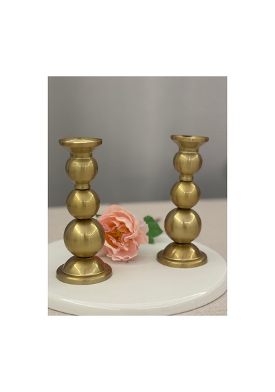 Eskitme Gold Rengi 2'li Bubble Şamdan Seti Eskitme Gold - 807843893 Eskitme Gold