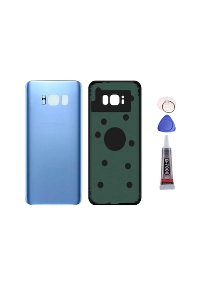 Samsung S8 Mavi Uyumlu Arka Kapak Batarya Kapağı Pil Kapağı Yapışkan Ve Sökme Aparatıyla Beraber Full Set Mavi