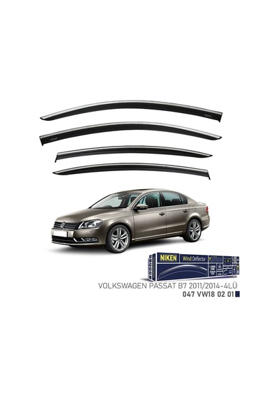 Niken Vw Passat B7 2011-2014 Kromlu Cam Rüzgarlığı 4'lü - Ekolmaks