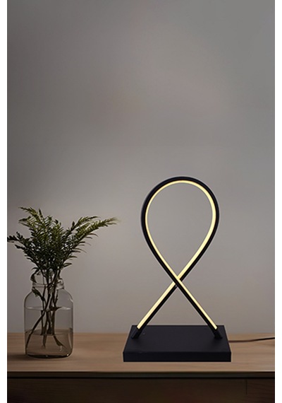 3 Renk Loop Masa Lambası Led Modern Siyah Loop Tasarım Dekoratif Aydınlatma
